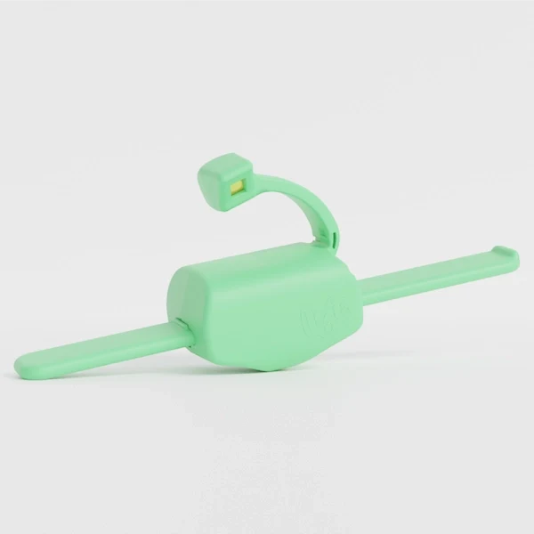 Lampe de lecture Lizia verte, qui se glisse autour du pouce